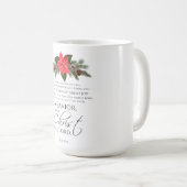 Luke 2:10-11 Gute Nachricht Poinsettia Weihnachten Kaffeetasse (VorderseiteRechts)
