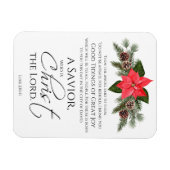 Luke 2:10-11 Gute Nachricht Poinsettia Weihnachten Magnet (Horizontal)