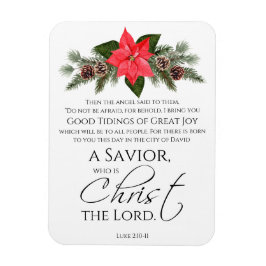Luke 2:10-11 Gute Nachricht Poinsettia Weihnachten Magnet