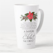 Luke 2:10-11 Gute Nachricht Poinsettia Weihnachten Milchtasse (Rechte Ecke)