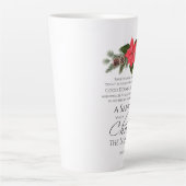 Luke 2:10-11 Gute Nachricht Poinsettia Weihnachten Milchtasse (Vorderseite)