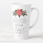 Luke 2:10-11 Gute Nachricht Poinsettia Weihnachten Milchtasse (Rechts)