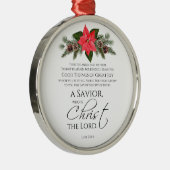 Luke 2:10-11 Gute Nachricht Poinsettia Weihnachten Ornament Aus Metall (Rechts)
