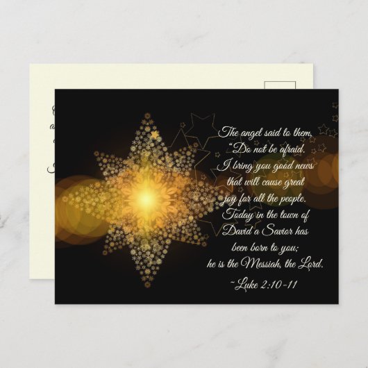 Luke 2 10-11 Haben Sie keine Angst, Weihnachten (Vorne/Hinten)