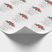 Luke 2:10-11 Poinsettia Weihnachten Nahtloses Must Geschenkpapier (Ecke)
