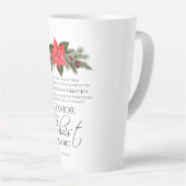 Luke 2:10-11 Poinsettia Weihnachtsschrift Milchtasse (Rechte Ecke)