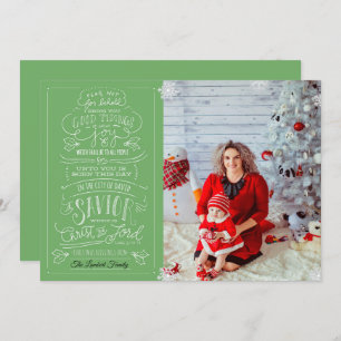 Luke 2-10-11 Weihnachtskarte Einladung