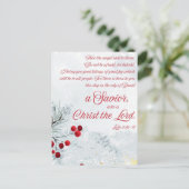 Luke 2:10-11 Weihnachtsmann in Aquarell Postkarte (Stehend Vorderseite)