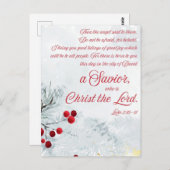 Luke 2:10-11 Weihnachtsmann in Aquarell Postkarte (Vorne/Hinten)