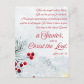 Luke 2:10-11 Weihnachtsmann in Aquarell Postkarte (Vorderseite)