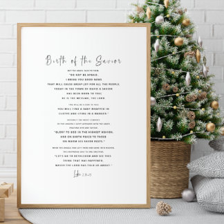 Luke 2:10-15 Weihnachts-Bibel Verse Wall Art Poster