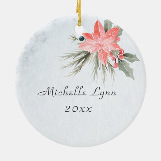 Luke 2:10 Gute Nachricht von großer Freude, Weihna Keramik Ornament (Hinten)