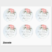 Luke 2:10 Gute Nachricht von großer Freude, Weihna Runder Aufkleber (Blatt)