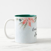 Luke 2:10 Gute Nachricht von großer Freude, Weihna Zweifarbige Tasse (Links)