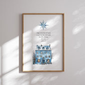 Luke 2:11 Blue House Weihnachts-Poster Poster