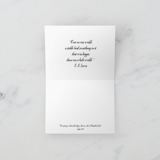 Luke 2-11 CSLewis Weihnachtskarte Karte (Innenseite)