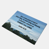 Luke 2:11 Denn für euch ist heute geboren Fußmatte (Schrägansicht)