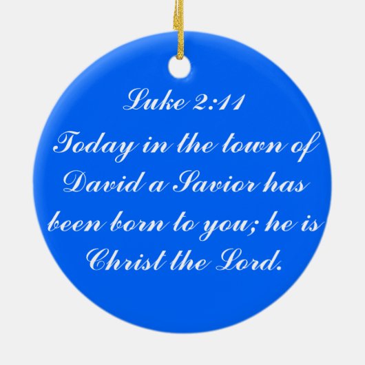 Luke-2:11 Geburt Keramikornament (Hinten)