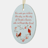 Luke 2:11 Heilige Bibelverse Keramik Ornament (Links)