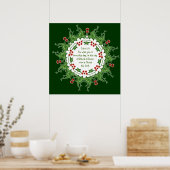 Luke 2:11 Heilige Schrift mit Holly Poster (Küche)