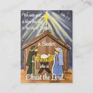Luke 2:11 Kripture Business Cards Telefonnummerkarte