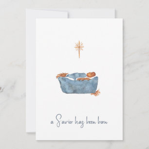 Luke 2:11 Minimalistische Weihnachtsgeburt Feiertagskarte