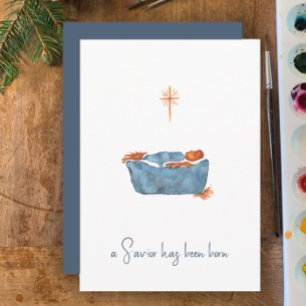 Luke 2:11 Minimalistische Weihnachtsgeburt Feiertagskarte