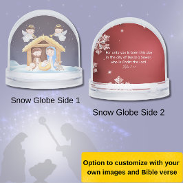 Luke 2:11 Nativity Bible Verse Snow Globe Schneekugeln