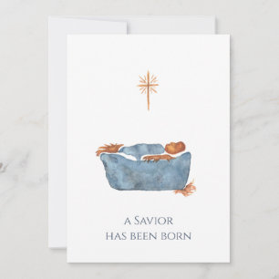Luke 2:11 Original Watercolor Krippe Weihnachten