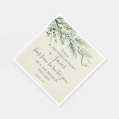Luke 2:11 Schrift Custom Modern Pine Weihnachten Serviette (Ecke)