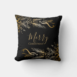 Luke 2:11 Schrift Elegant Gold Frohe Weihnachten Kissen