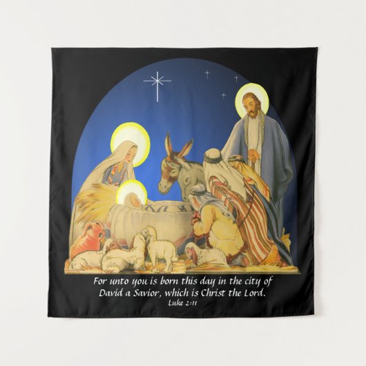 Luke 2:11 wandteppich (Vorderseite)