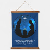 Luke 2:11   wandteppich mit holzrahmen (Vorderseite)