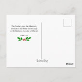Luke 2-11, Weihnachtsschrift, Postkarte (Rückseite)