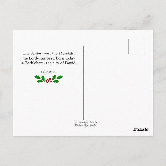 Luke 2-11, Weihnachtsschrift, Postkarte (Rückseite)