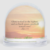 Luke 2:14 Family At Prayer Schneekugeln (Rückseite)