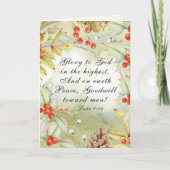 Luke 2 14 Herrlichkeit an Gott in den Höchsten, We Karte (Vorderseite)