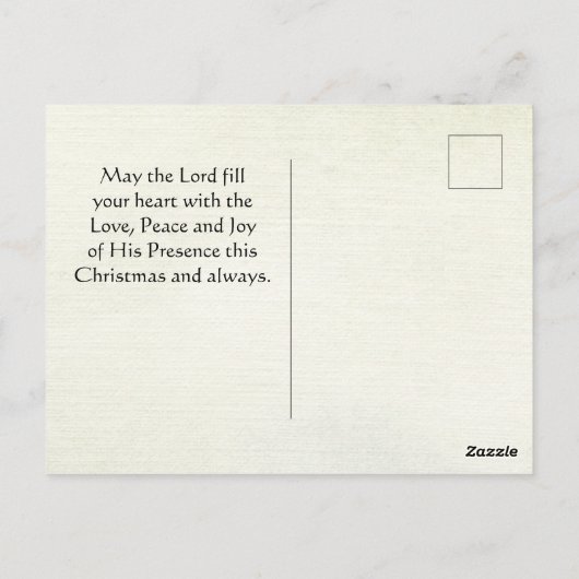 Luke 2 14 Herrlichkeit an Gott in den Höchsten, We Postkarte (Rückseite)