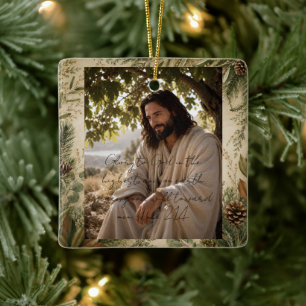 Luke 2:14 Jesus unter dem Feigenbaum Christlich Ch Keramikornament