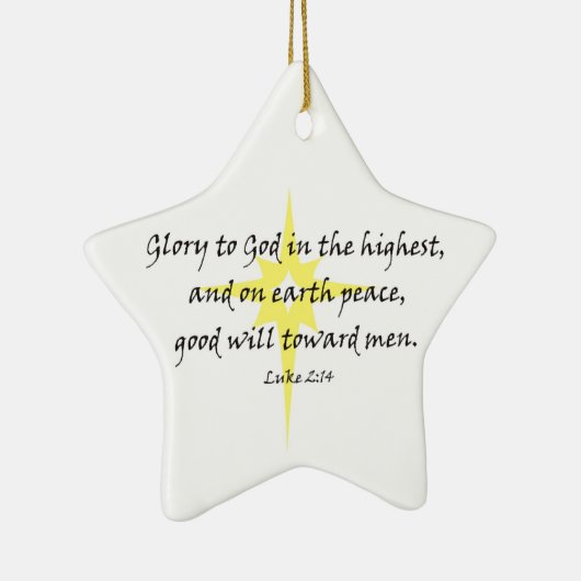 Luke-2:14 Keramik Ornament (Rechts)