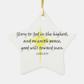 Luke-2:14 Keramik Ornament (Hinten)
