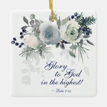 Luke 2:14 "Ruhm zu Gott" Weihnachten im Weißen Ros
