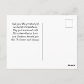 Luke 2:14 Ruhm zu Weihnachten Gottes Krippe Postkarte (Rückseite)