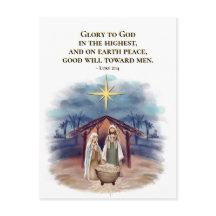 Luke 2:14 Ruhm zu Weihnachten Gottes Krippe