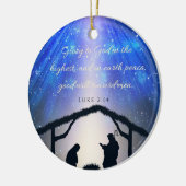 Luke-2:14 Ruhm zum Gott im höchsten Keramik Ornament (Links)