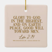 Luke 2:14 Weihnachtsschmuck (Rückseite)