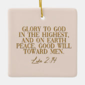 Luke 2:14 Weihnachtsschmuck (Vorderseite)
