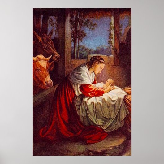Luke 2:1-7 Jesus ist in Bethlehem Geboren Poster (Vorne)