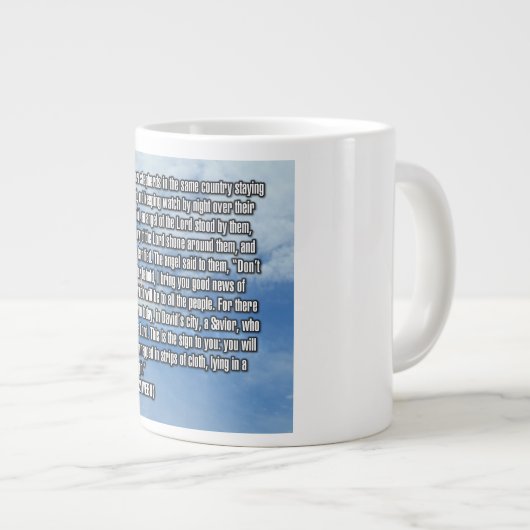 Luke 2:8-12 WEBU-Tasse Jumbo-Tasse (Vorderseite Rechts)