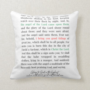 Luke 2:8-14 kissen